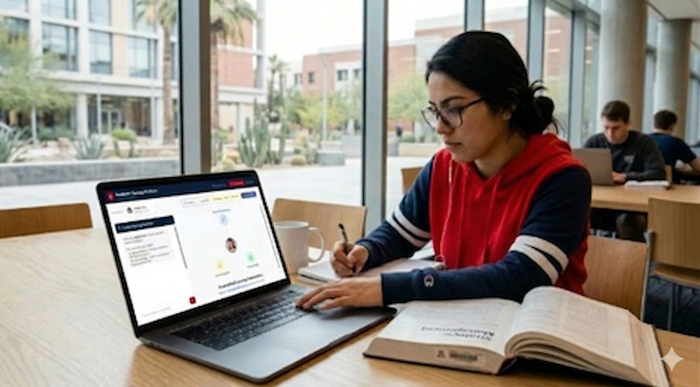 Student using CAIRNEXUS platform